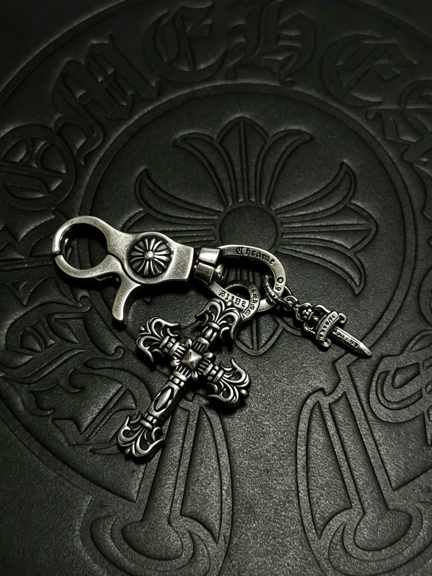Chrome Hearts Buckle Cross Keychain